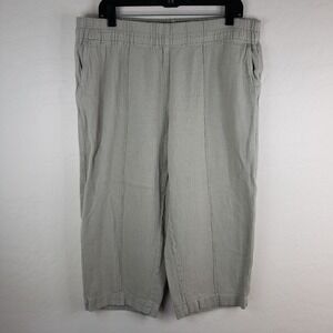 Madewell Breezewoven 36x22 Linen Blend Wide Leg Pants Women Plus 1X Pockets